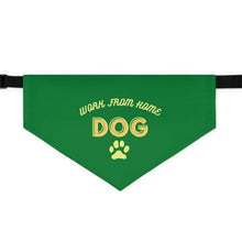 Load image into Gallery viewer, Work From Home Dog Bandana Collar (Green)