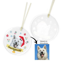Load image into Gallery viewer, Christmas Doggo Personalized Ornament