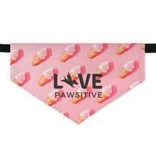 Load image into Gallery viewer, Live Pawsitive Bandana Collar (Pink Ice Cream Theme)
