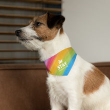 Load image into Gallery viewer, Stay Pawsitive (Rainbow) Bandana Collar