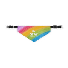 Load image into Gallery viewer, Stay Pawsitive (Rainbow) Bandana Collar
