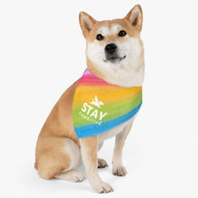Load image into Gallery viewer, Stay Pawsitive (Rainbow) Bandana Collar