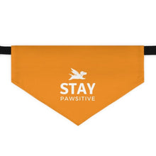 Load image into Gallery viewer, Stay Pawsitive Bandana Collar (Orange)