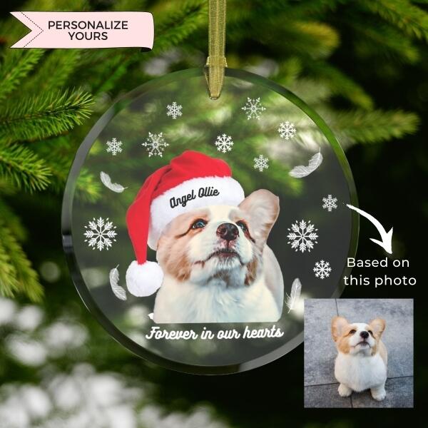 Christmas Doggo Memorial Personalized Ornament