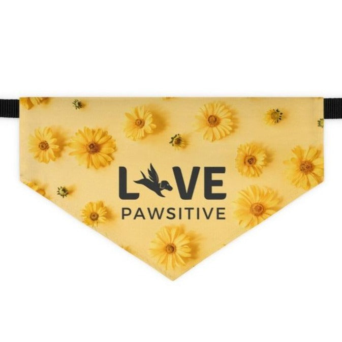 Live Pawsitive (Flora Theme) Bandana Collar