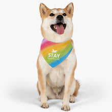 Load image into Gallery viewer, Stay Pawsitive (Rainbow) Bandana Collar
