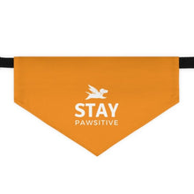 Load image into Gallery viewer, Stay Pawsitive Bandana Collar (Orange)

